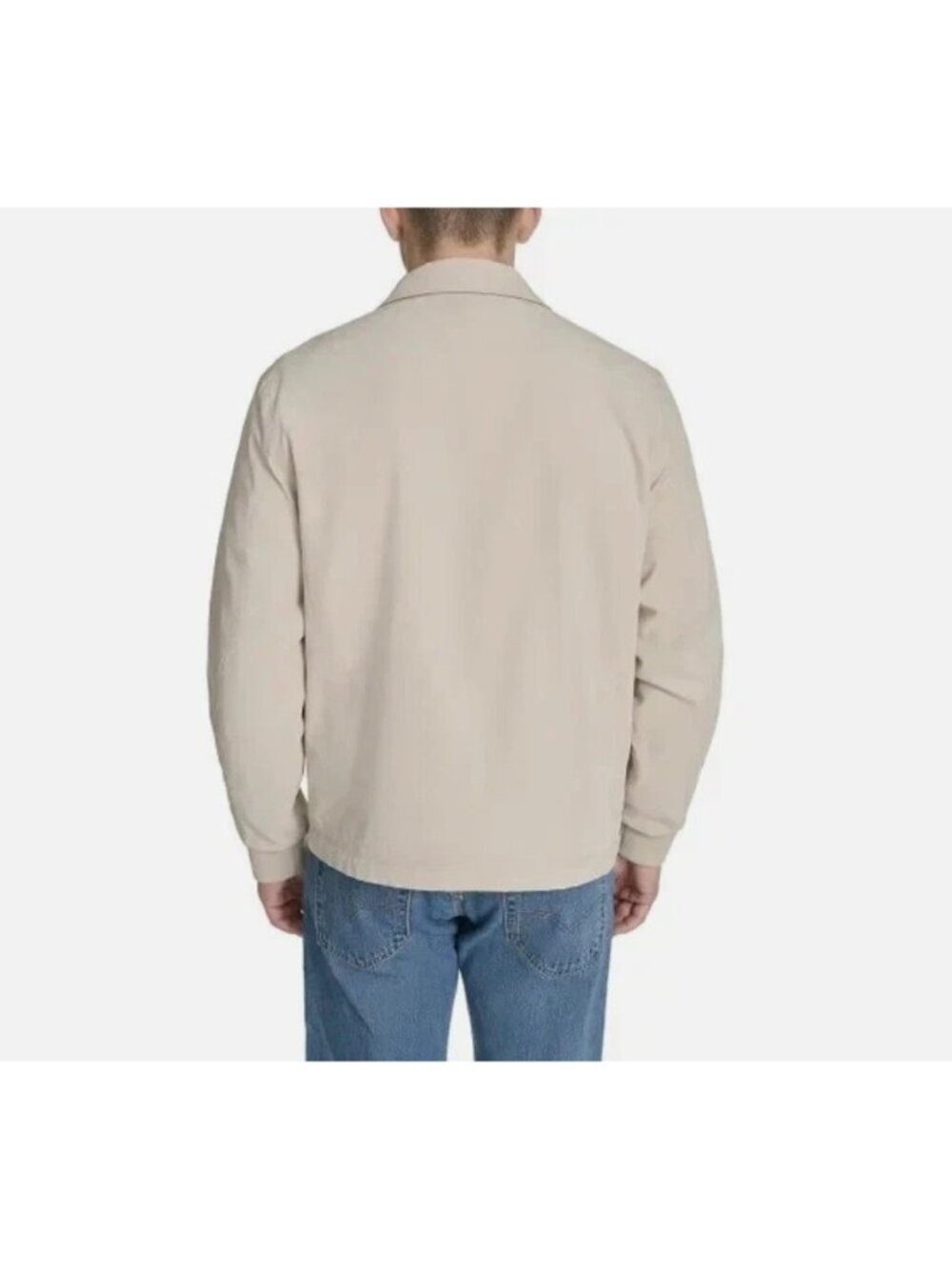 Dockers Men's Size Large Classic Beige Zip-Up Windbreaker Jacket M1150 - Picture 2 of 10